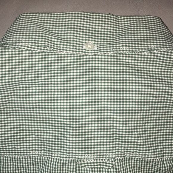 Vintage Banana Republic Green Sm Check LS shirt L - Picture 4 of 4